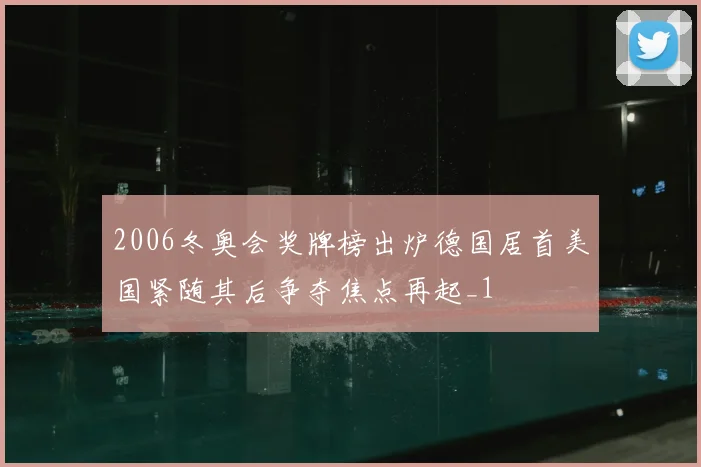 2006冬奥会奖牌榜出炉德国居首美国紧随其后争夺焦点再起_1