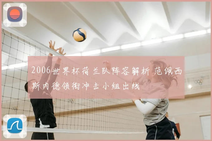 2006世界杯荷兰队阵容解析 范佩西斯内德领衔冲击小组出线