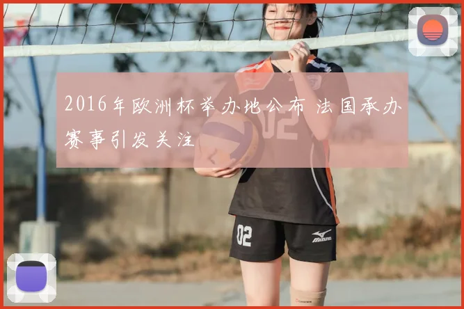 2016年欧洲杯举办地公布 法国承办赛事引发关注